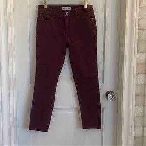 Anthropologie maroon crop pants.